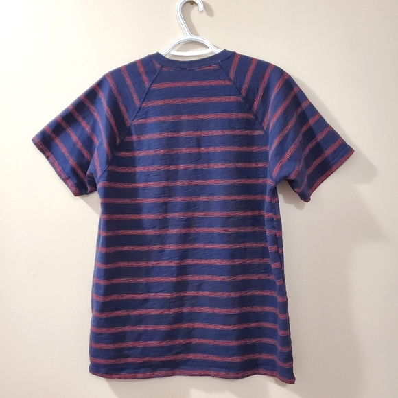 True Religion - Navy and Red Striped tee with Embroidered Logo on chest - Large - Picture 4 of 9